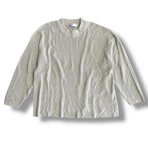 FP Beach by‎ Free People Sage Green Waffle Knit Mock Neck Sweater Size M